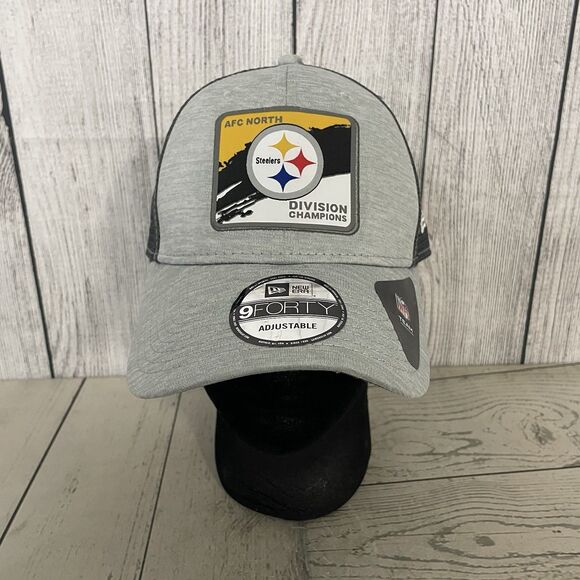 NFL Pittsburgh Steelers New Era 2020 AFC North Division Champions Snap Back Hat - Picture 2 of 7